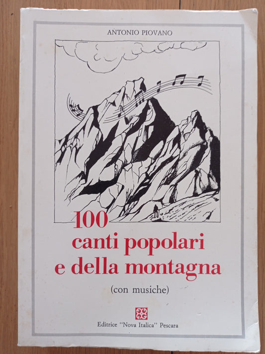 100 canti popolari e della montagna (con musiche) - copertina