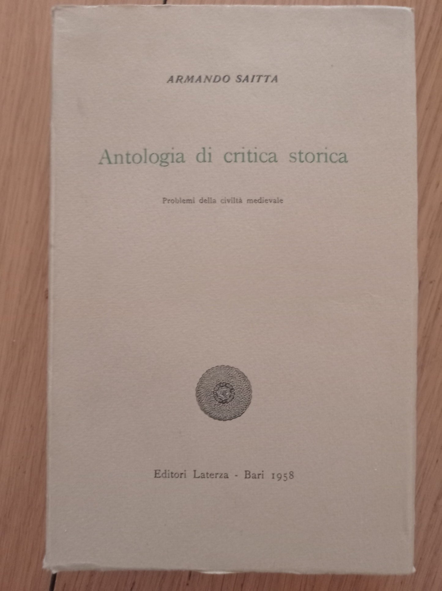 Antologia di critica storica - copertina