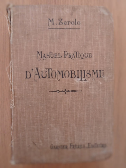 Manuel Pratique d'automobilisme - copertina