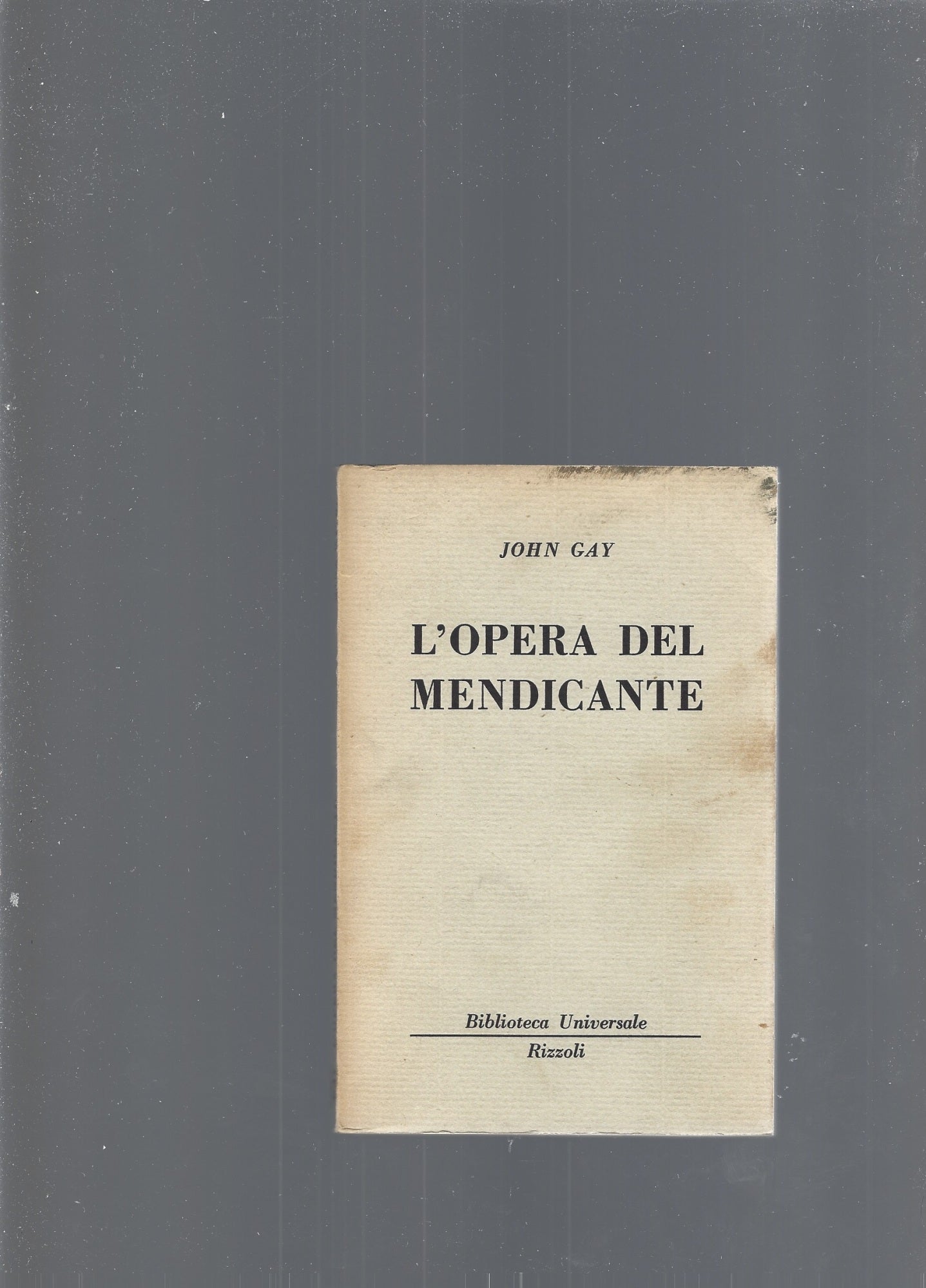 L'OPERA DEL MENDICANTE - copertina