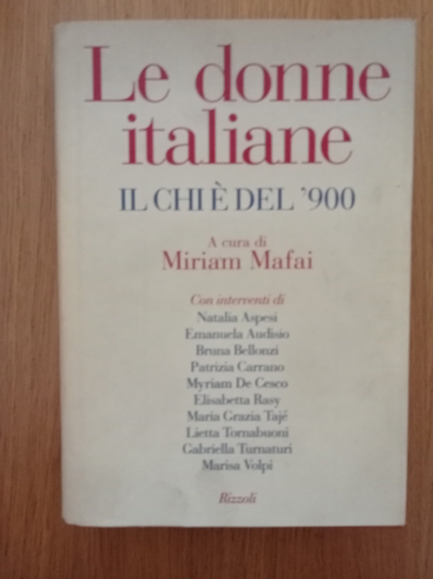 Chi è delle donne italiane del Novecento - copertina