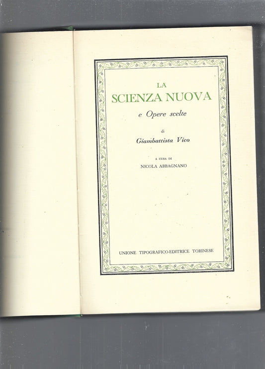 LA NUOVA SCIENZA E OPERE SCELTE - copertina