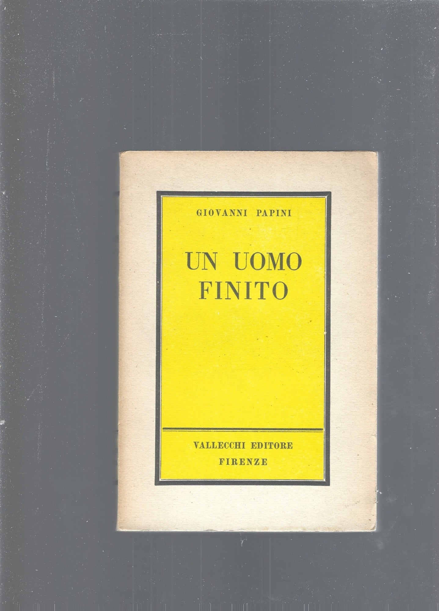 UN UOMO FINITO - copertina