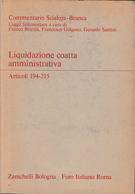 Liquidazione coatta amministrativa, art. 194-215. - copertina