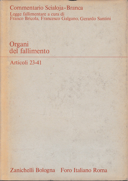 Organi del fallimento, art. 23-41 - copertina