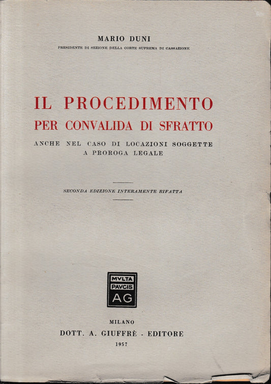 Il procedimento per condanna di sfratto - copertina