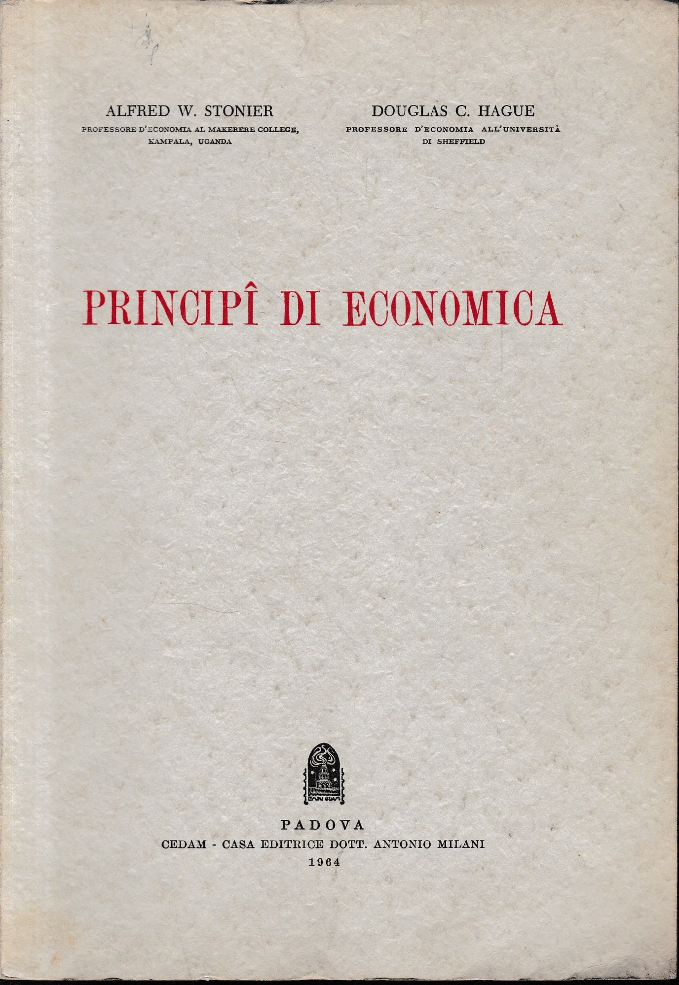 Principì di Economica - copertina