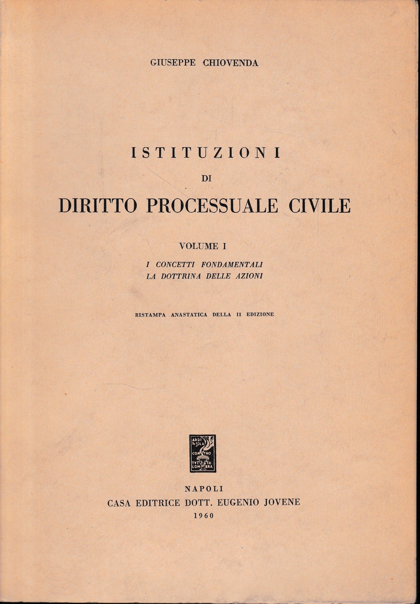 Istituzioni di diritto processuale civile (Vol. 1) - copertina