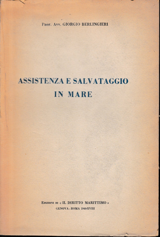 Assistenza e salvataggio in mare - copertina
