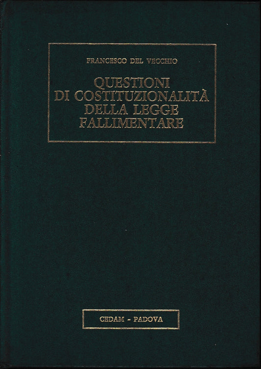 Questioni di costituzionalità della legge fallimentare - copertina