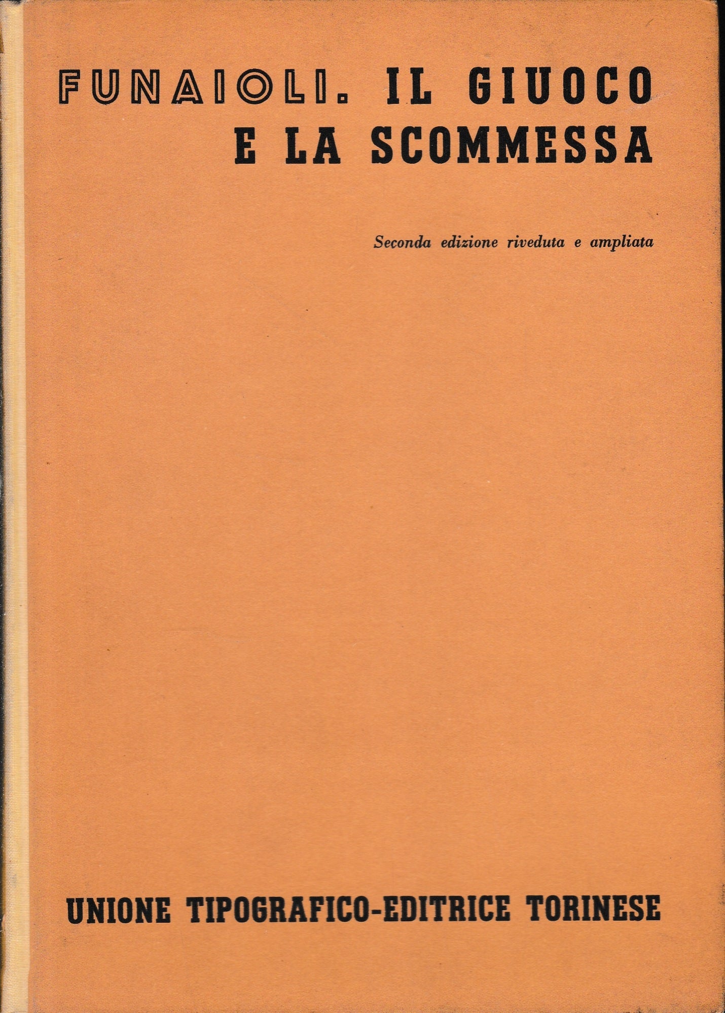Il giuoco e la scommessa - copertina