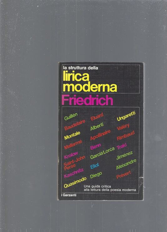 LA STRUTTURA DELLA LIRICA MODERNA - copertina