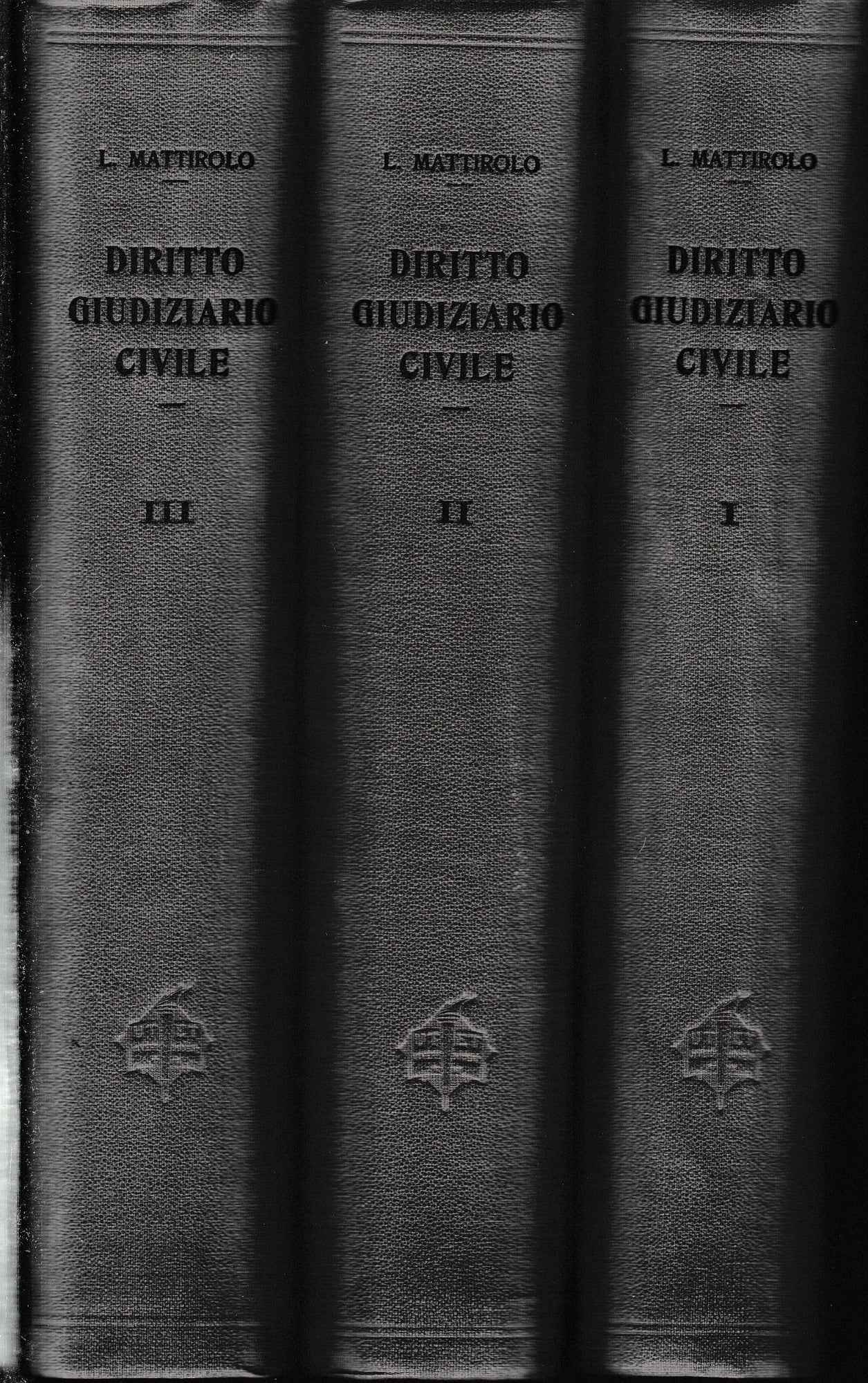 Trattato di Diritto Giudiziario Civile Italiano, sei volumi. - copertina