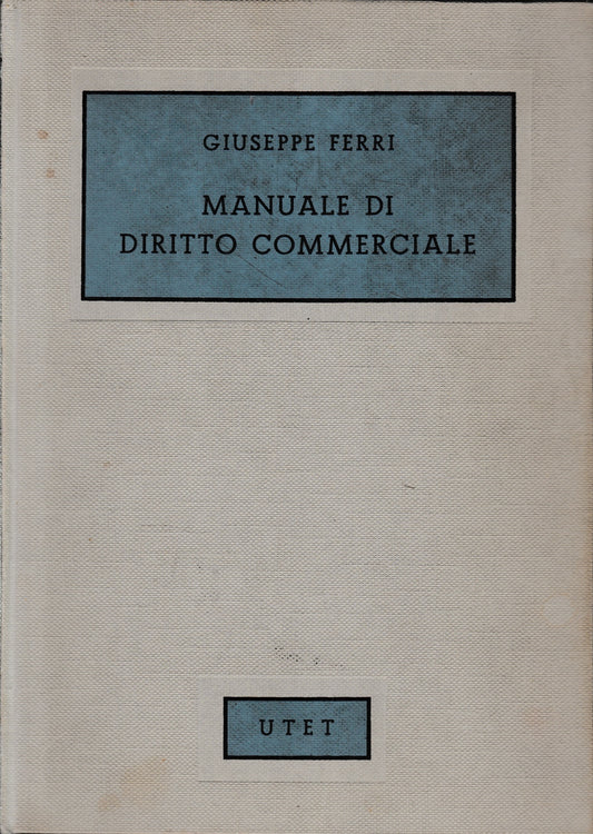 Manuale di diritto commerciale - copertina