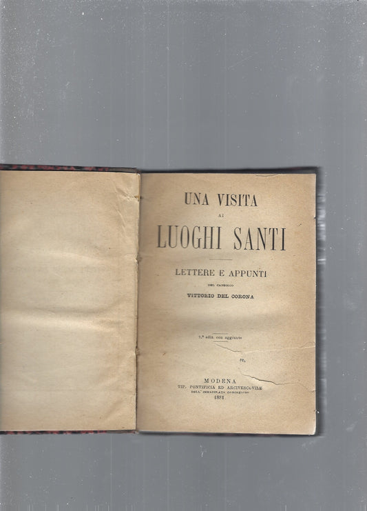 UNA VISITA AI LUOGHI SANTI - copertina
