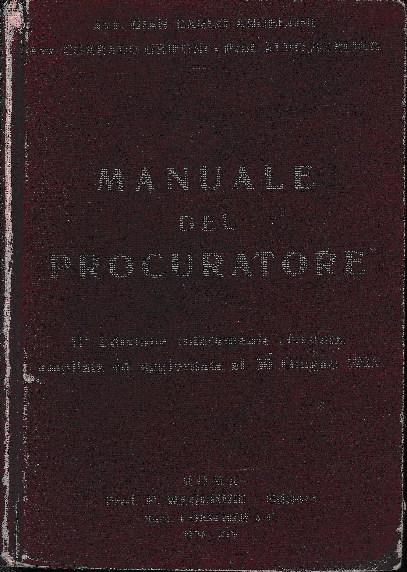 Manuale del Procuratore. - copertina