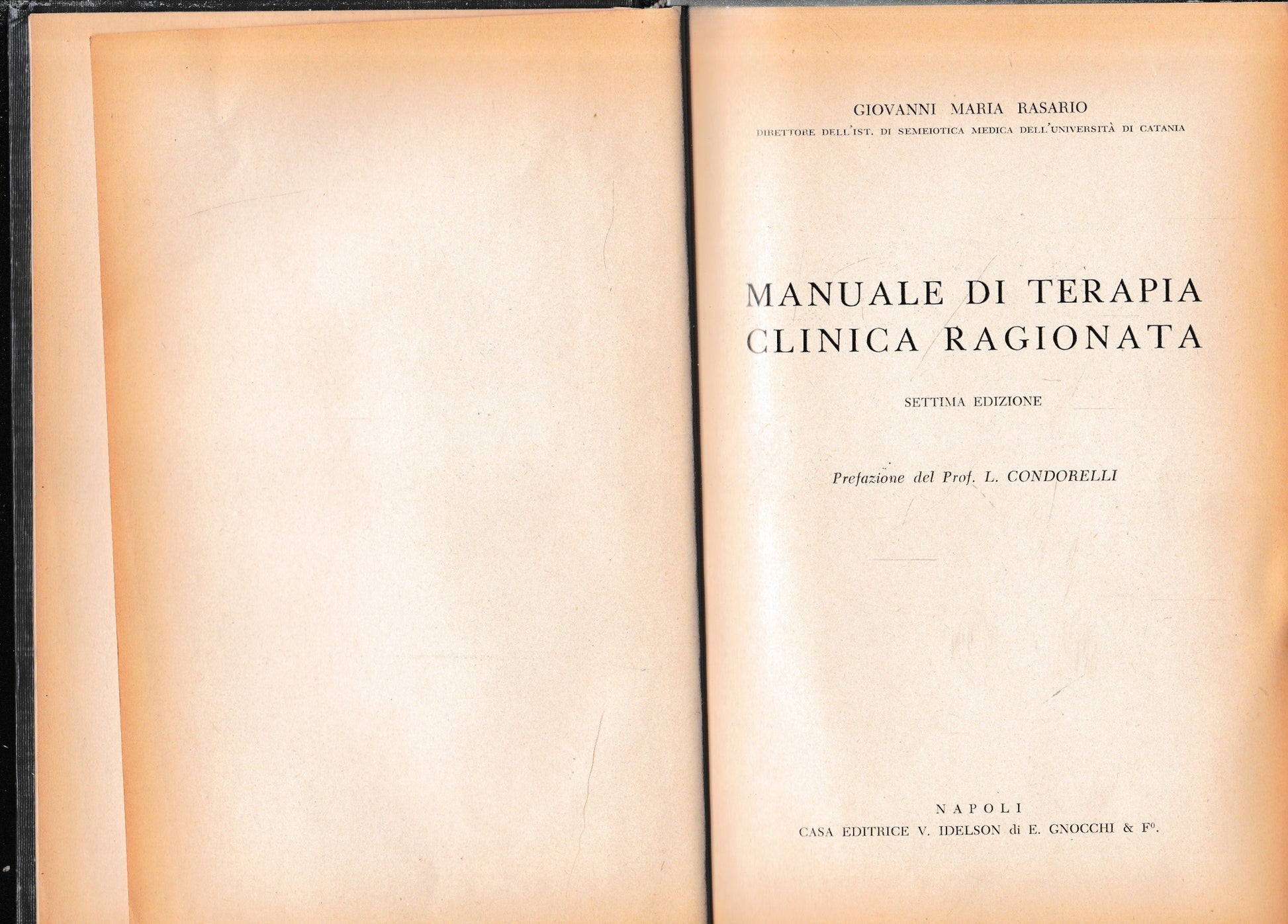 Manuale di terapia clinica ragionata - copertina