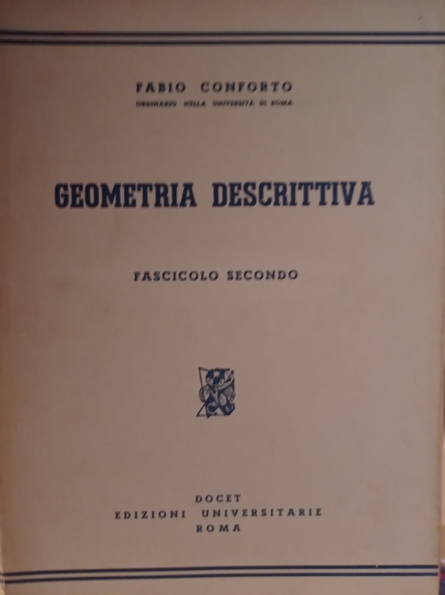 Geometria descrittiva - copertina