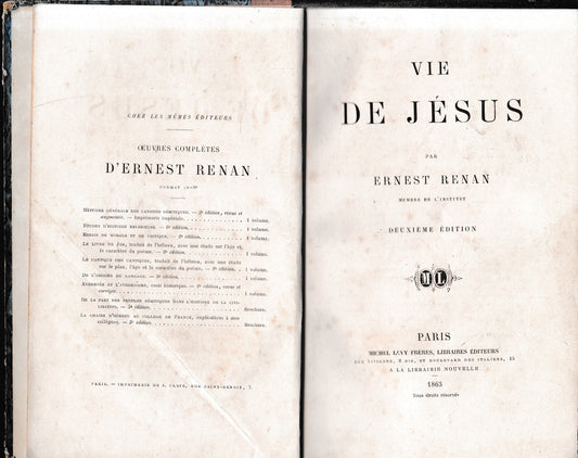 Vie de Jésus - copertina