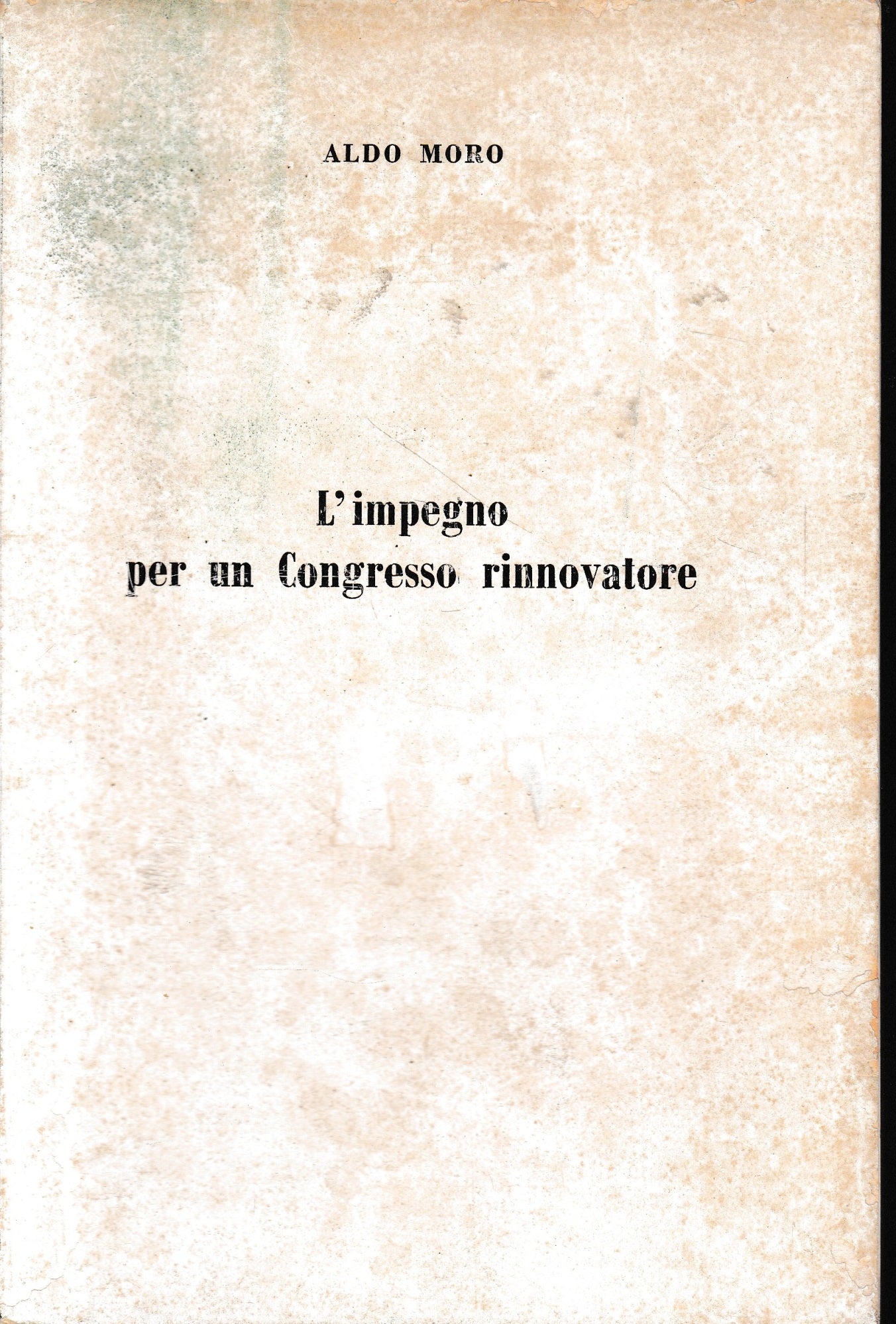 L'impegno per un Congresso rinnovatore - copertina