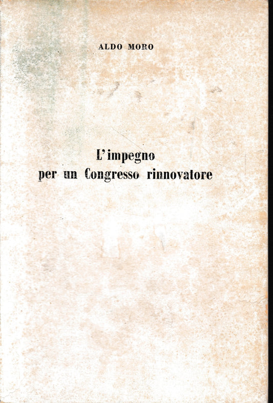L'impegno per un Congresso rinnovatore - copertina