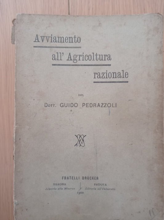 Avviamento all'Agricoltura razionale - copertina
