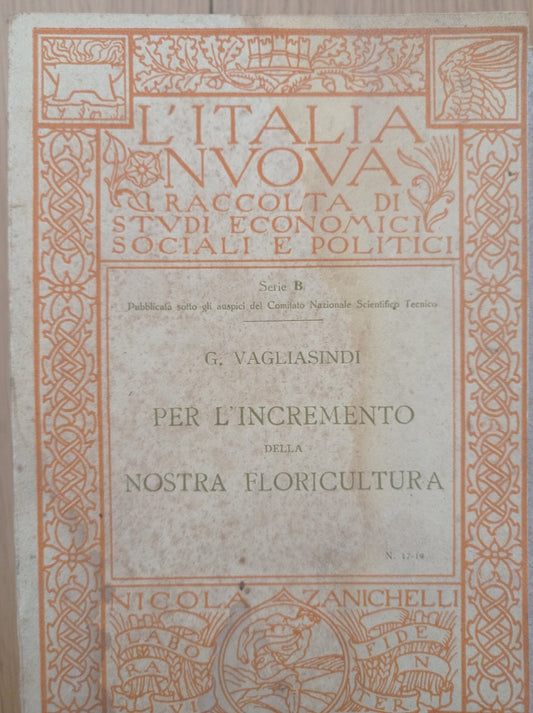 Per l'incremento della nostra floricultura - copertina