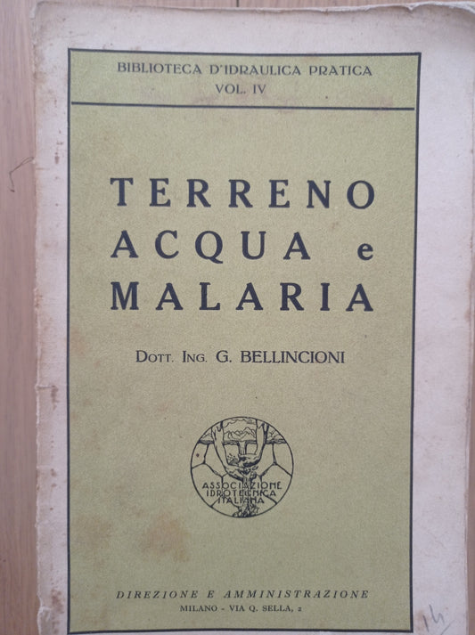 Terreno acqua e malaria - copertina