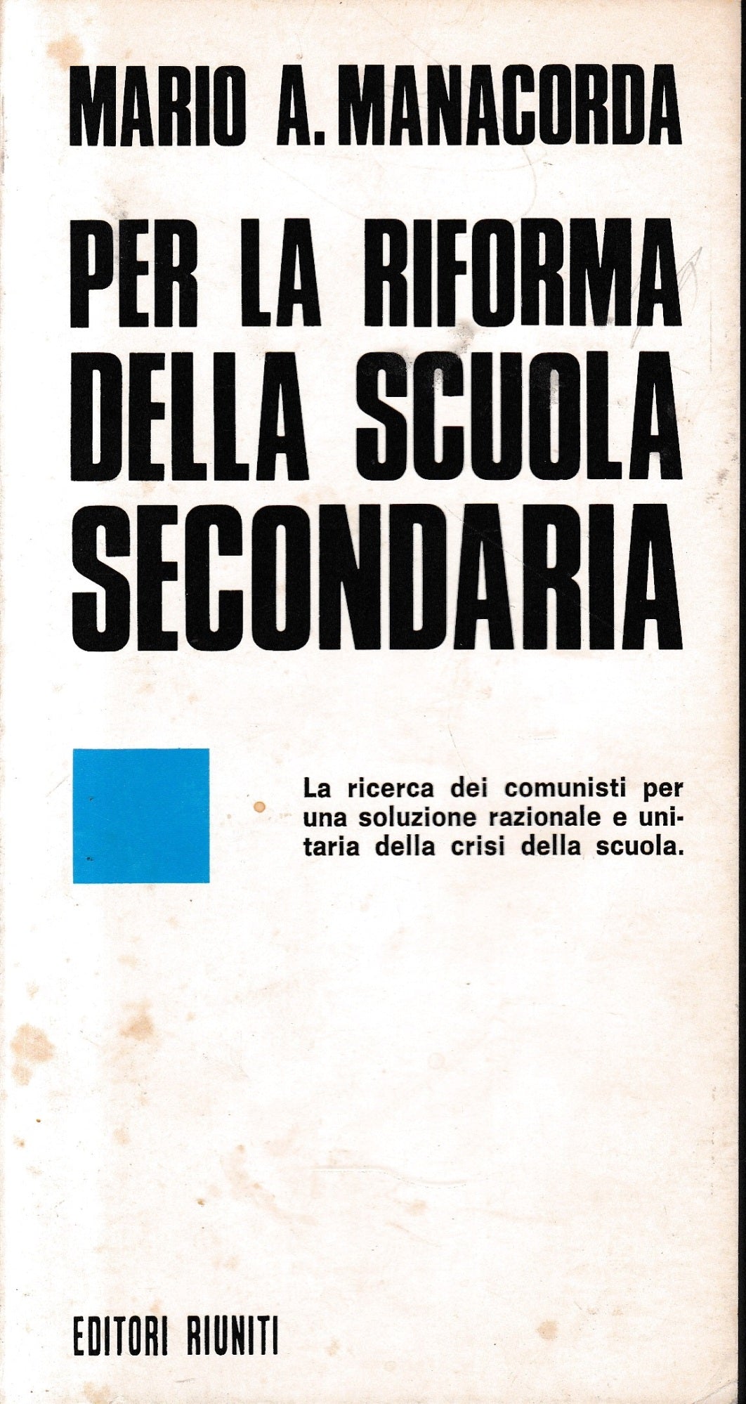Per la riforma della scuola secondaria - copertina