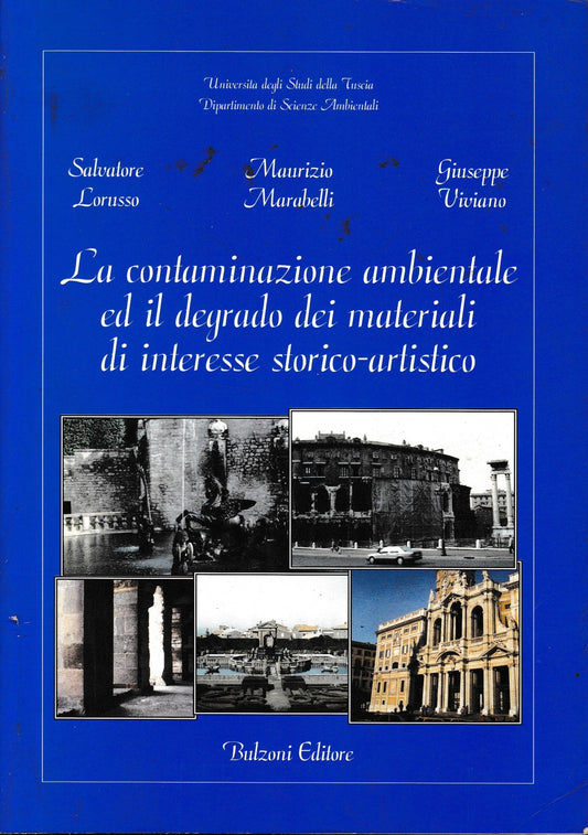 La contaminazione ambientale ed il degrado dei materiali di interesse storico-artistico - copertina
