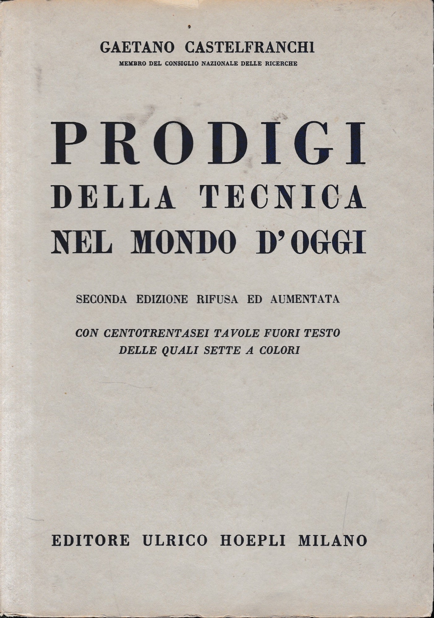 Prodigi della tecnica nel mondo d'oggi - copertina