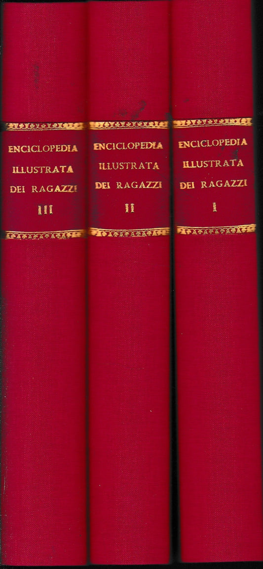 Enciclopedia illustrata dei ragazzi, tre volumi. - copertina