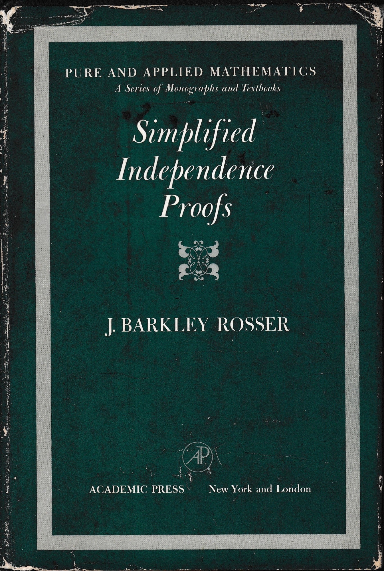 Simplified Independence Proofs: Boolean Valued Models of Set Theory - copertina