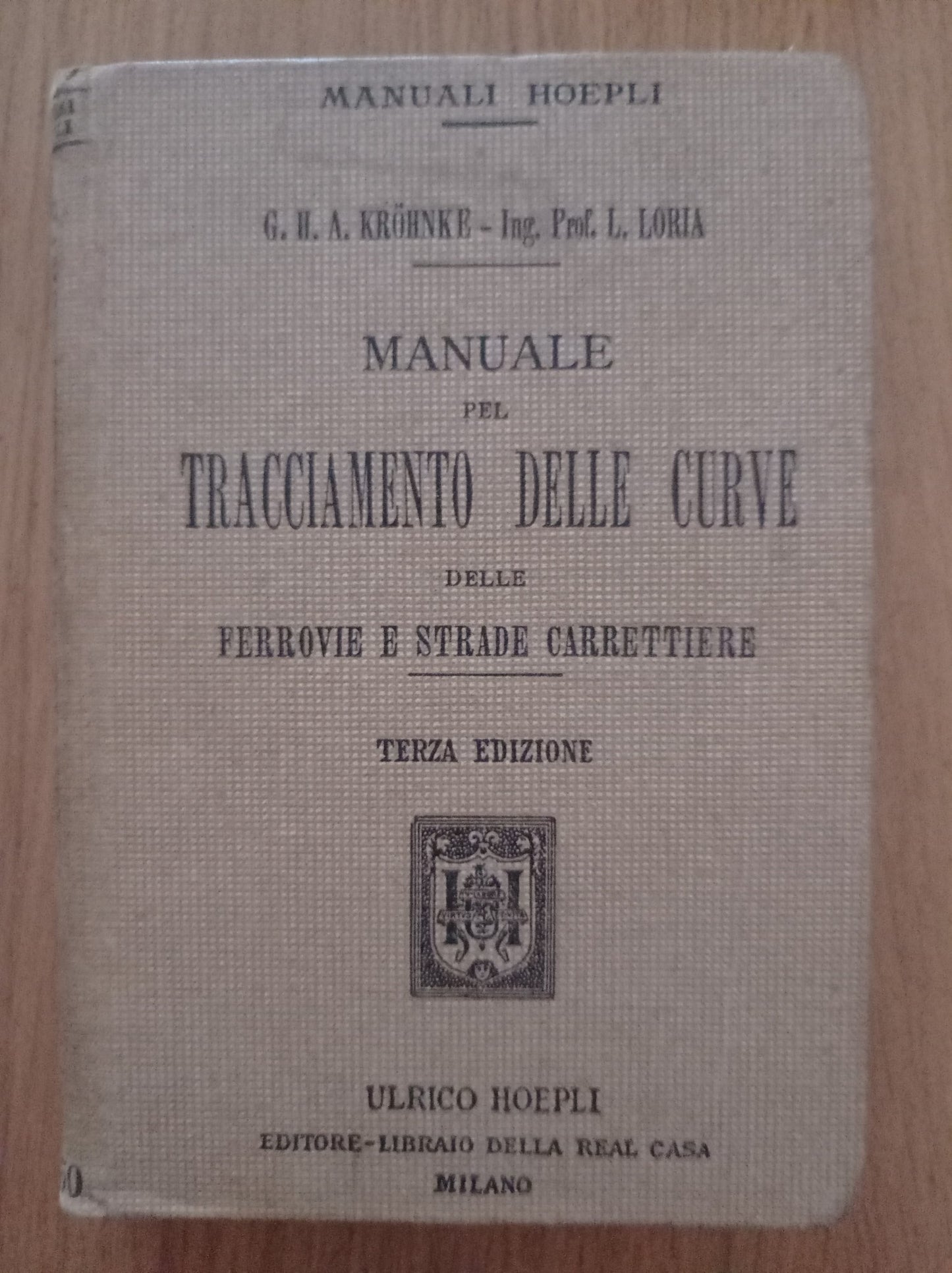 Manuale pel tracciamento delle curve delle ferrovie e strade carrettiere - copertina