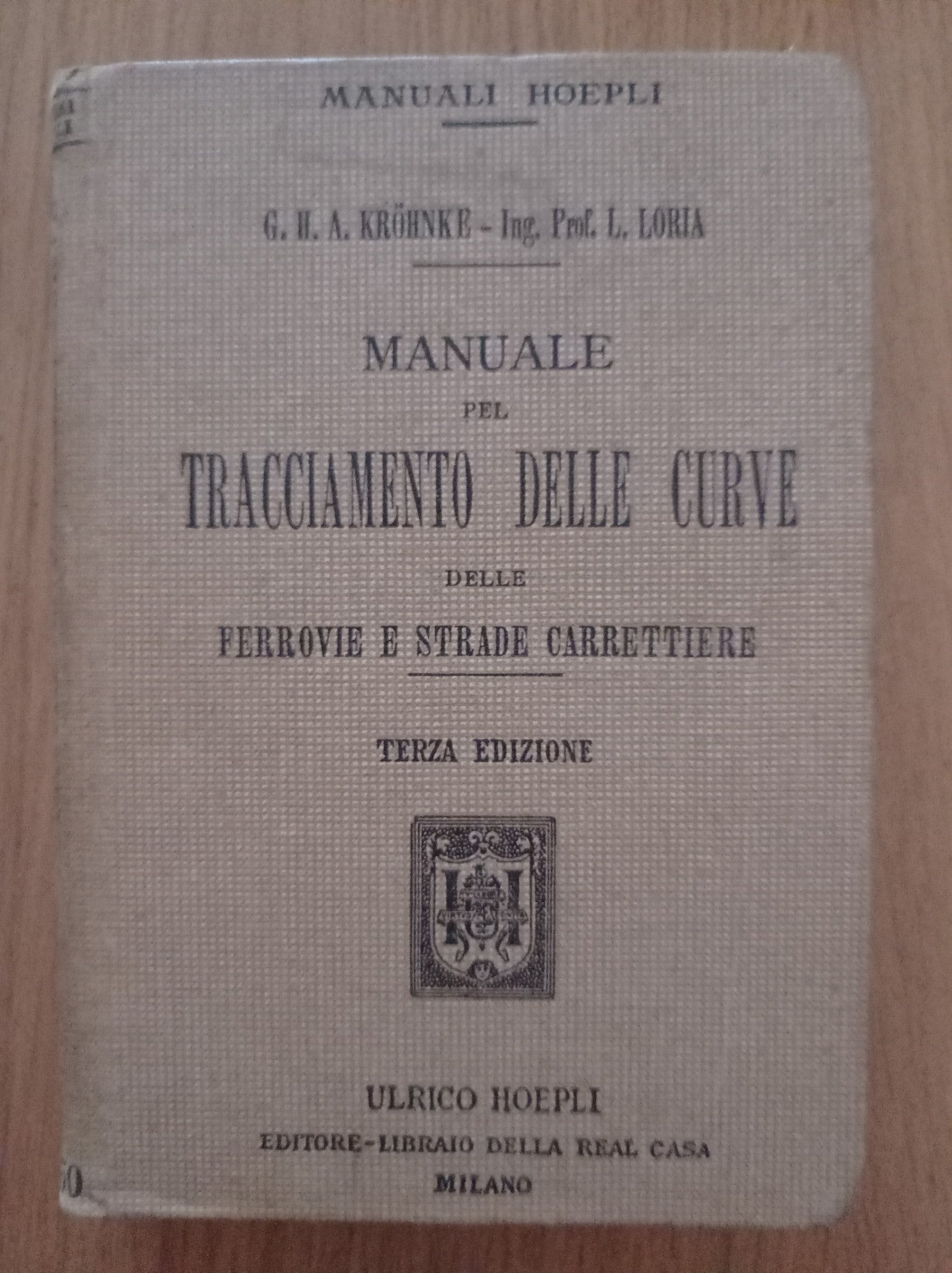 Manuale pel tracciamento delle curve delle ferrovie e strade carrettiere - copertina