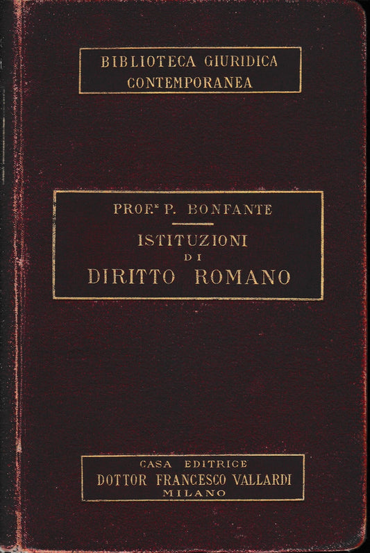 Istituzioni di Diritto Romano - copertina