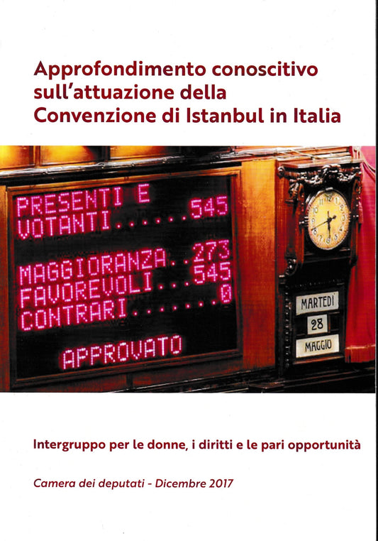 Approfondimento conoscitivo sull'attuazione della Convenzione di Istanbul in Italia - copertina