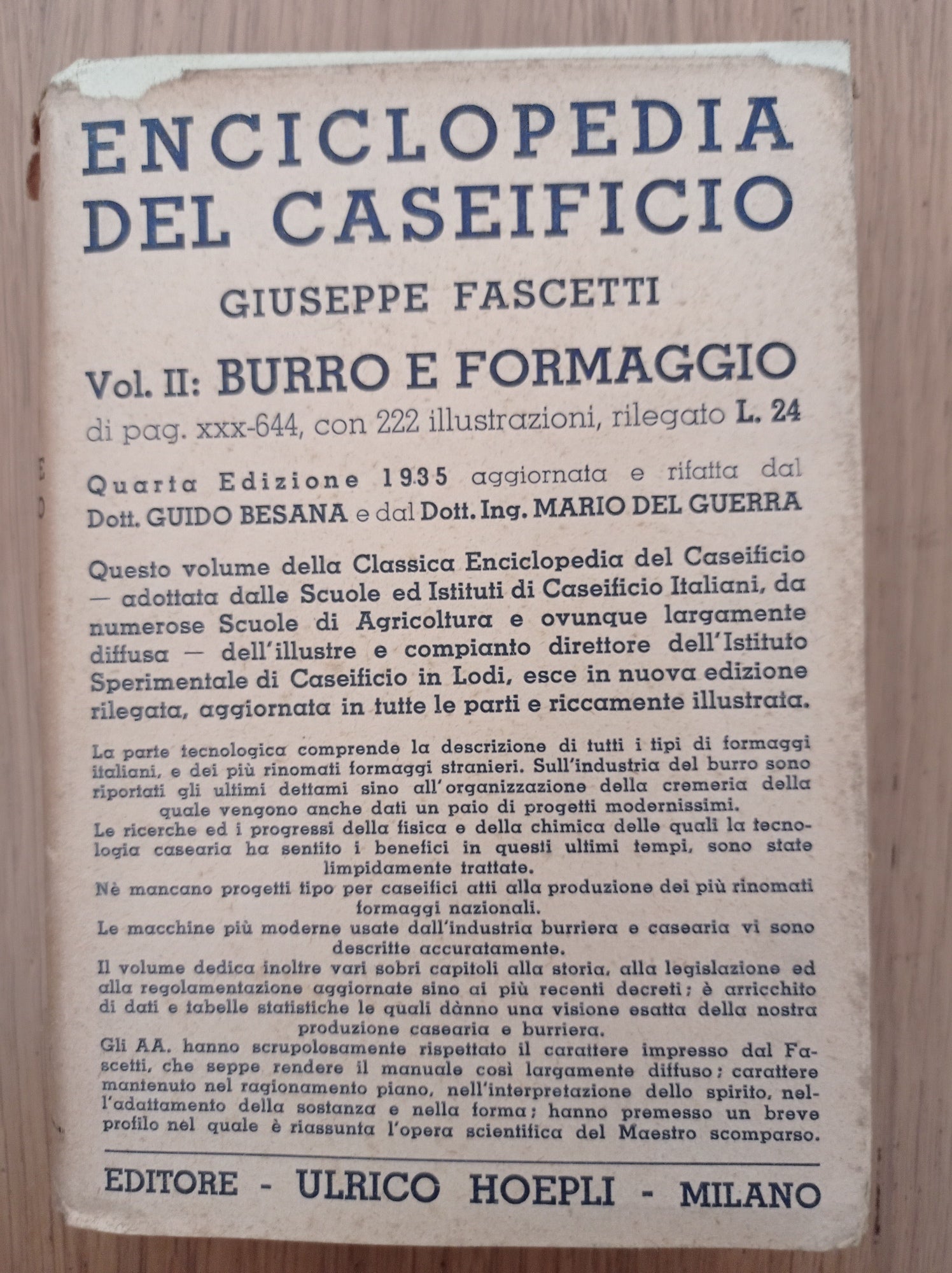 Enciclopedia del caseificio - copertina