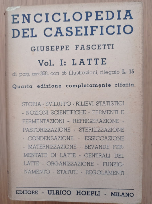 Enciclopedia del caseificio - copertina
