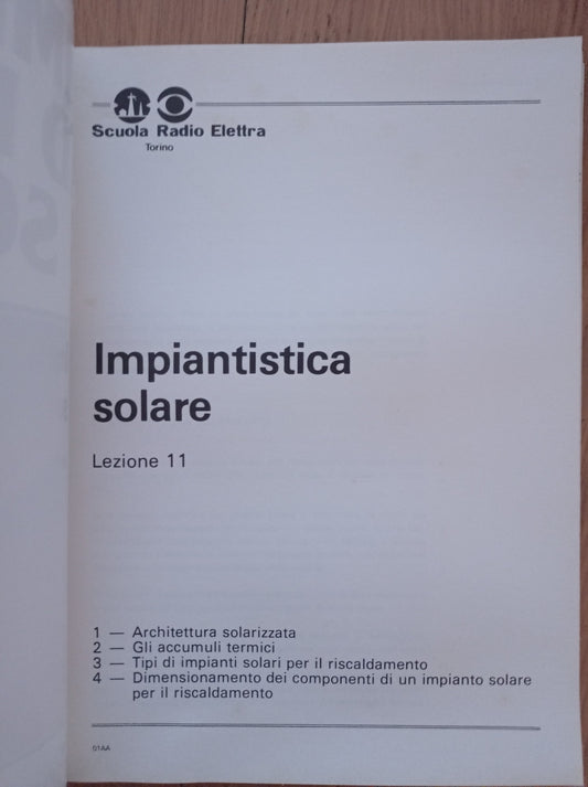 Impianti ad energia solare: LEZIONE N. 11 - copertina