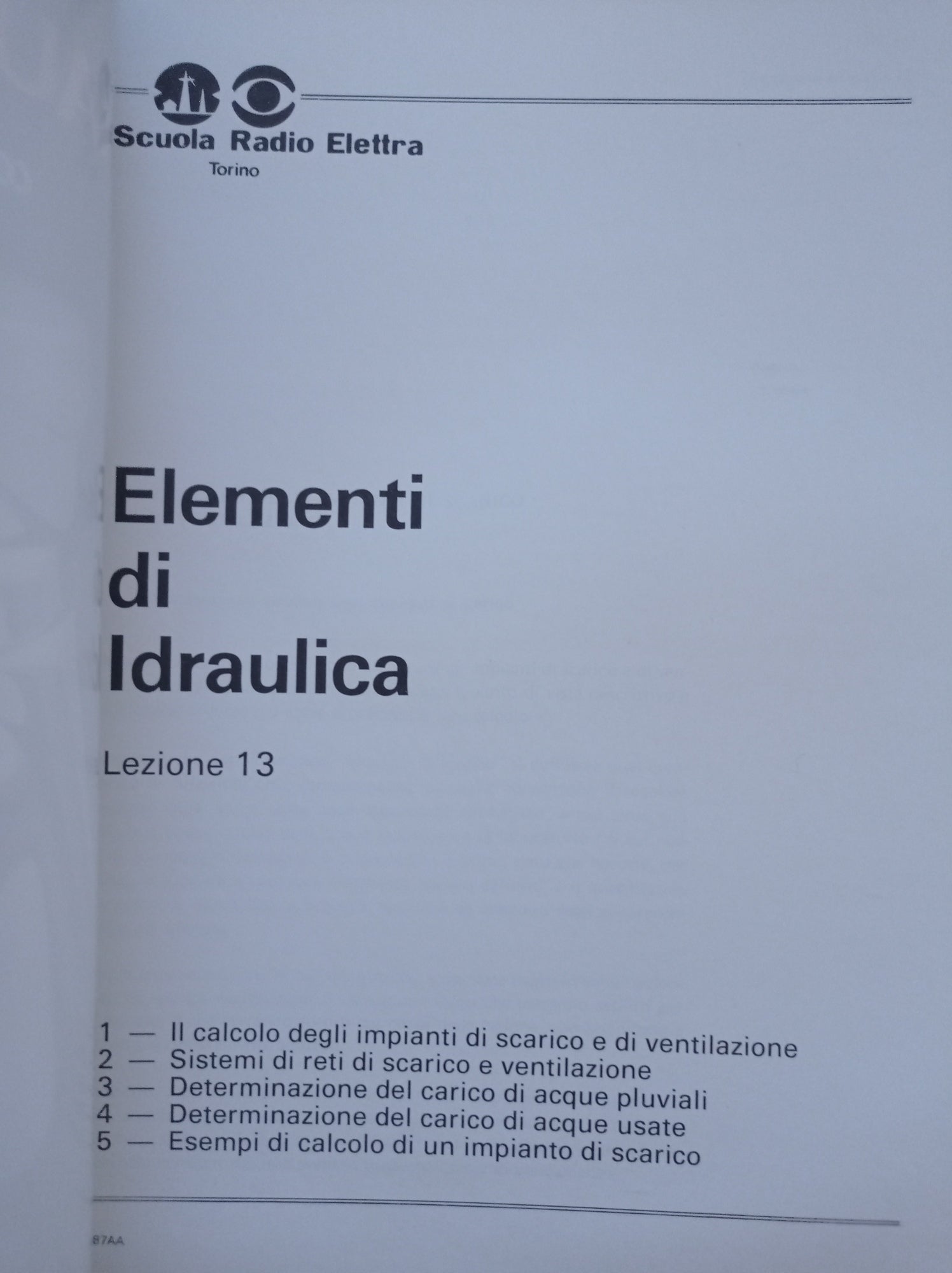 Impianti idraulici - sanitari: LEZIONE 13 - copertina