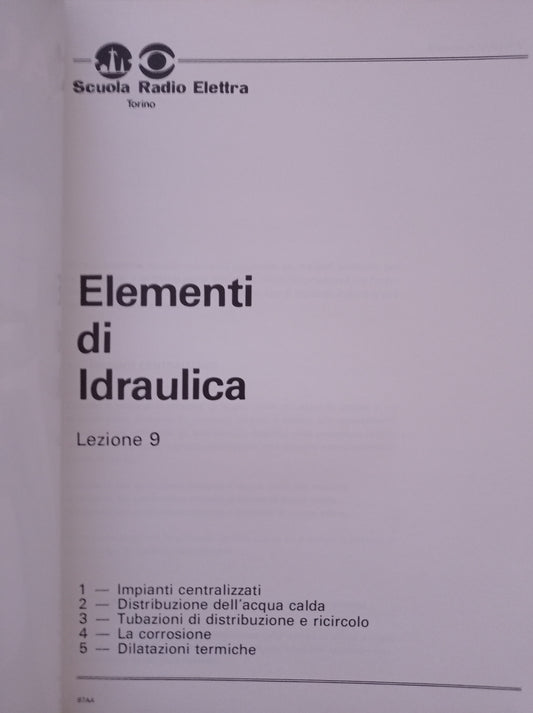 Impianti idraulici sanitari LEZIONE 9 - copertina