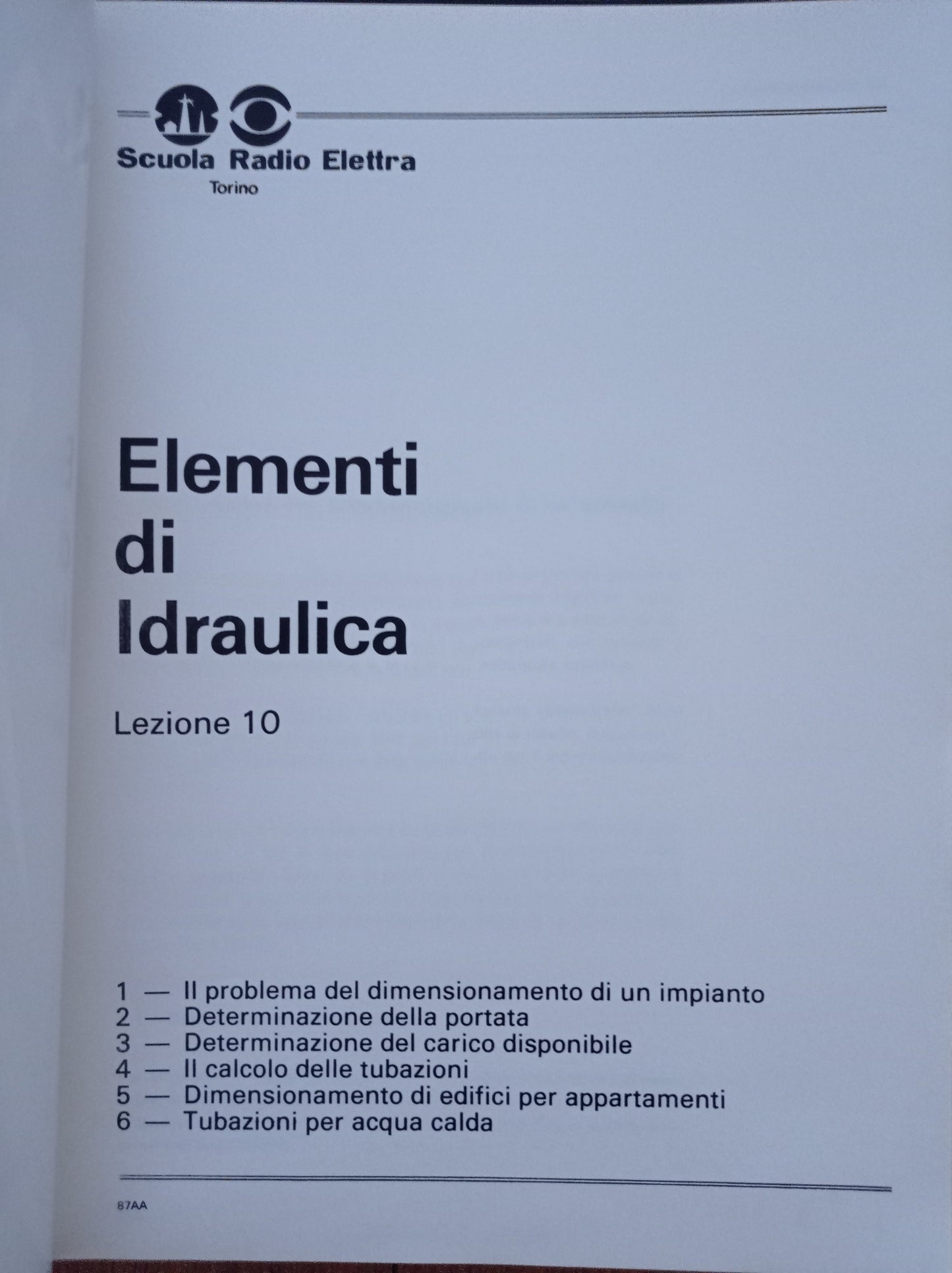 Impianti idraulici - sanitari LEZIONE 10 - copertina