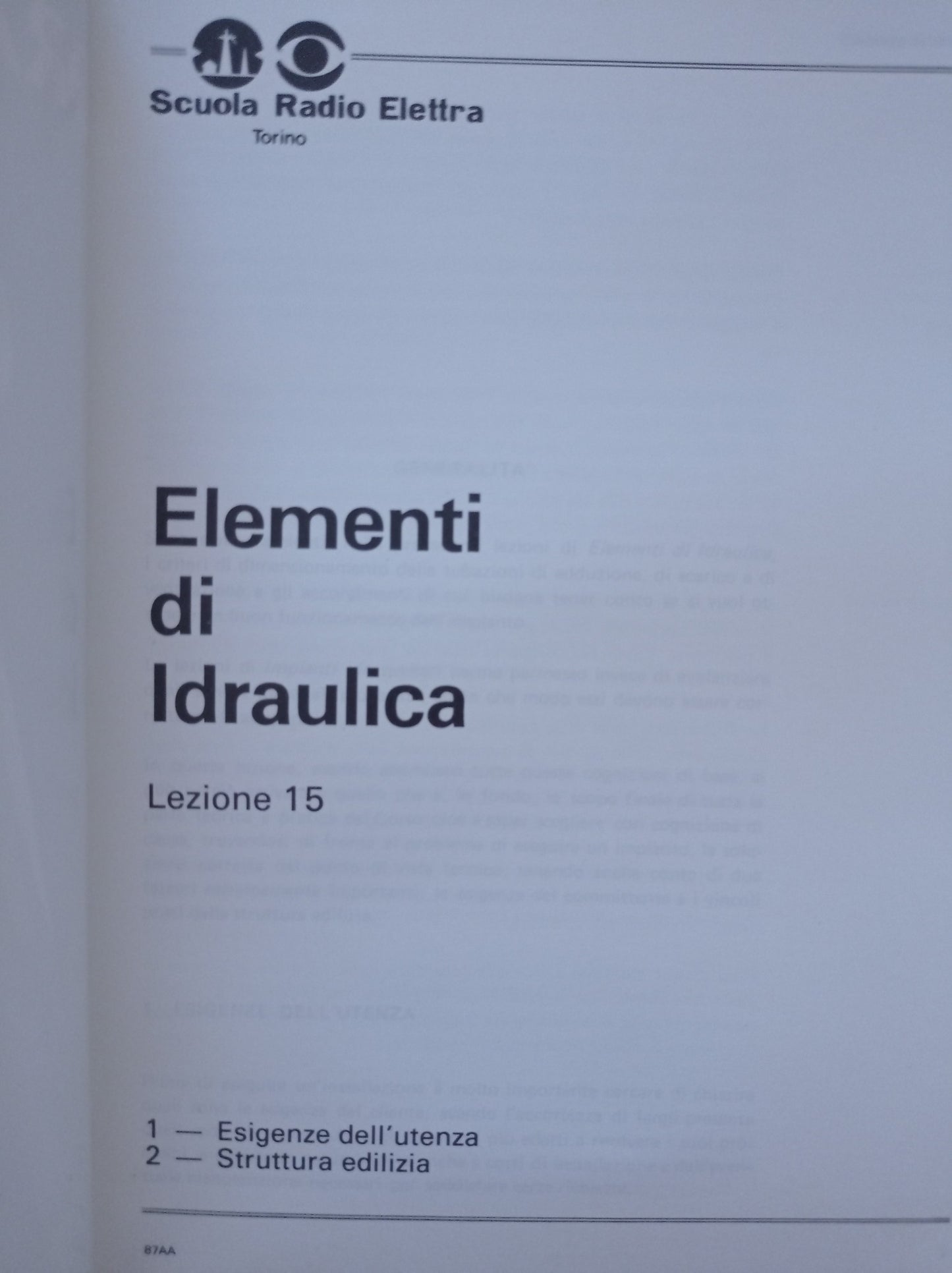 Impianti idraulici - sanitari LEZIONE 15 - copertina