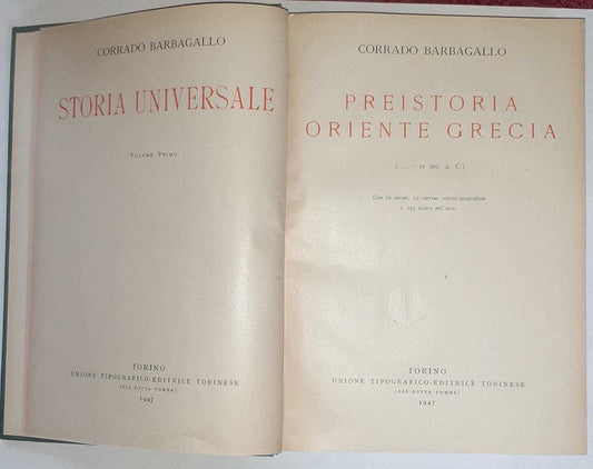 Preistoria Oriente Grecia. Volume primo - copertina