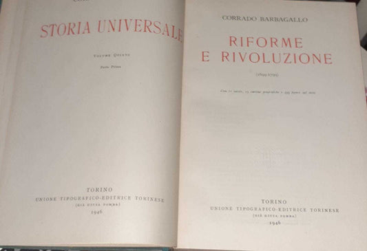 Riforme e rivoluzione (1699-1799). Volume quinto - copertina