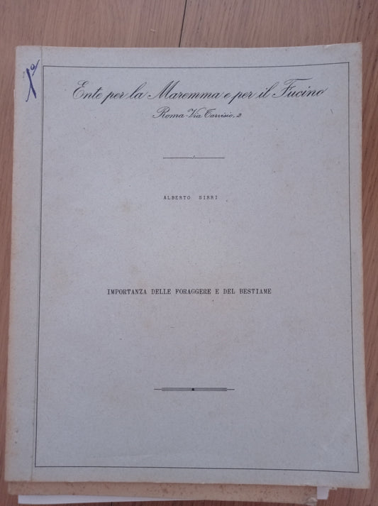 Importanza delle foraggere e del bestiame - copertina