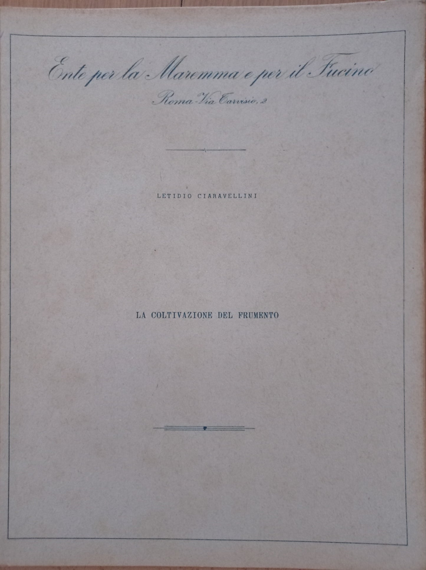 La coltivazione del frumento - copertina