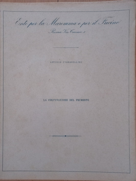 La coltivazione del frumento - copertina