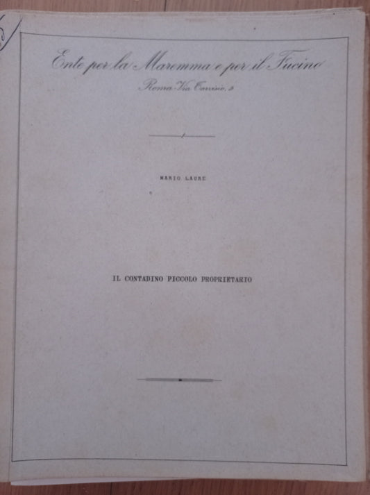 Il contadino piccolo proprietario - copertina